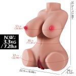 MNN24-FD158-Sex Doll 3.3kg Male Masturbator with Perkey Boobs and Fat Butt, 3 in 1 Big Fat Adult Sex Toys Love Doll for Men, Doll pocket pussy Ass Torso Toy for Men Masturbation - Image 2