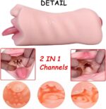 MNN24-FD35-Male Masturbator Adult Sex Toys/Sex Doll, 3D Textured with Sexy Mouth Realistic Vagina Tight Anus - Image 2