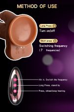 MNN33-016-Thrusting Dildo Licking Vibrator - 10 frequency Vibrating Dildos with 7 Vibration 3 Thrusting and Heating Licking Modes for Anal Clit G-Spot Stimulation, Remote Control Adult Sex Toys for Women - Image 11