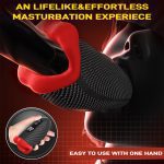 MNN34-GM-FJ037-Sex Toys for Men - Male Masturbator Deep Throat-Mouth 360° Wrapped 9 Tapping & Vibrating Male Vibrator Penis Adult Sex Toys & Game - Image 3