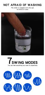 MNN33-016-Thrusting Dildo Licking Vibrator - 10 frequency Vibrating Dildos with 7 Vibration 3 Thrusting and Heating Licking Modes for Anal Clit G-Spot Stimulation, Remote Control Adult Sex Toys for Women - Image 6