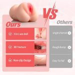 MNN9-MQ107-Male Masturbator with Lifelike Male Face, Mouth & Anal Penis Stimulation, Deep Throat Adult Sex Toys for Men Masturbation - Image 6