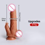 MNN33-016-Thrusting Dildo Licking Vibrator - 10 frequency Vibrating Dildos with 7 Vibration 3 Thrusting and Heating Licking Modes for Anal Clit G-Spot Stimulation, Remote Control Adult Sex Toys for Women - Image 3