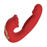 MNN33-001 RED -Dildo Thrusting Vibrator Sex Toys - Vibrators Dildos Women Sex Toy with 7 Flapping & Vibrating & Licking Modes Tongue Toy for Women for Thrusting Dildo Adult Toys Rose Sex Toys - Image 2