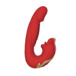 MNN33-001 RED -Dildo Thrusting Vibrator Sex Toys - Vibrators Dildos Women Sex Toy with 7 Flapping & Vibrating & Licking Modes Tongue Toy for Women for Thrusting Dildo Adult Toys Rose Sex Toys - Image 5