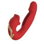 MNN33-001 RED -Dildo Thrusting Vibrator Sex Toys - Vibrators Dildos Women Sex Toy with 7 Flapping & Vibrating & Licking Modes Tongue Toy for Women for Thrusting Dildo Adult Toys Rose Sex Toys