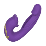 MNN33-001 PURPLE-Dildo Thrusting Vibrator Sex Toys - Vibrators Dildos Women Sex Toy with 7 Flapping & Vibrating & Licking Modes Tongue Toy for Women for Thrusting Dildo Adult Toys Rose Sex Toys - Image 2