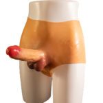 MNN33-034-Strap On Vibrating Dildo Silicone Wearable Panties, 3.8cm Diam Realistic Hollow Dildo with Remote Control Bullet Vibrator, Penis Sleeve Penis Extender, Adult Sex Toys & Games for Lesbian Gay - Image 5