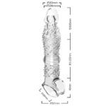 UMP-S07A Reusable Transparent TPE Vagina Stimulating Extended Penis Sleeve - Image 2