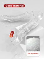 UMP-S07A Reusable Transparent TPE Vagina Stimulating Extended Penis Sleeve - Image 7