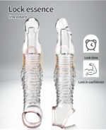 UMP-S9A Reusable Transparent TPE Vagina Stimulating Extended Penis Sleeve - Image 4