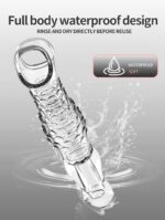 UMP-S9A Reusable Transparent TPE Vagina Stimulating Extended Penis Sleeve - Image 8