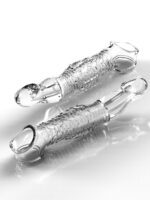 UMP-S9A Reusable Transparent TPE Vagina Stimulating Extended Penis Sleeve - Image 10