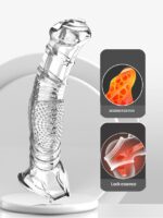 UMPS-S8A Reusable Transparent TPE Vagina Stimulating Extended Penis Sleeve - Image 5