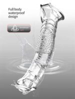 UMPS-S8A Reusable Transparent TPE Vagina Stimulating Extended Penis Sleeve - Image 8