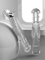 UMPS-S8A Reusable Transparent TPE Vagina Stimulating Extended Penis Sleeve - Image 10