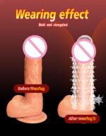 UMP-S03 Reusable Transparent TPE Vagina Stimulating Penis Sleeve