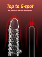 UMP-S03 Reusable Transparent TPE Vagina Stimulating Penis Sleeve - Image 7
