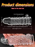 UMP-S03 Reusable Transparent TPE Vagina Stimulating Penis Sleeve - Image 2